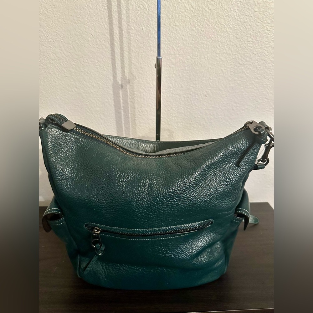 SOLD:  Coach Dark Teal Hobo Bag - Picture 6 of 11